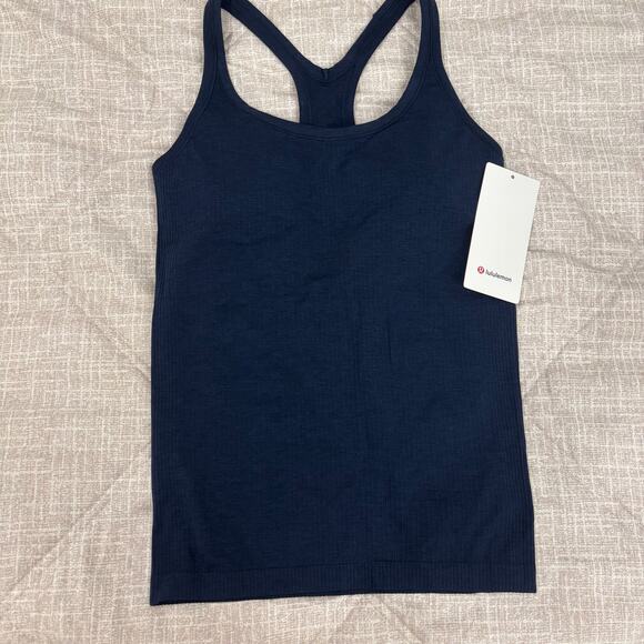 NWT Lululemon Ebb to Street Shelf Bra Tank Top *Light Support True Navy - Picture 5 of 8